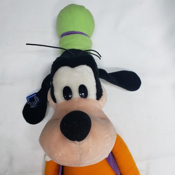 Vintage Applause Disney Goofy 27 Inch Tall Soft Plush Green Hat Purple Vest - Picture 6 of 16